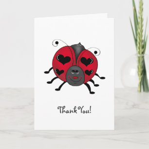 Tarjeta De Agradecimiento Buggies traseros ・ Ladybug sonriente