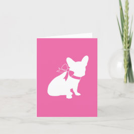 Tarjeta De Agradecimiento Bulldog francés Baby Shower Frenchy Frenchie Pink