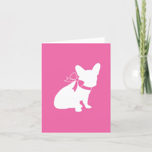 Tarjeta De Agradecimiento Bulldog francés Baby Shower Frenchy Frenchie Pink