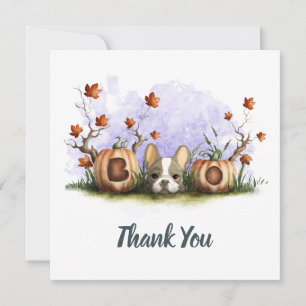 Tarjeta De Agradecimiento Bulldog francés lindo cachorro Halloween Baby Show