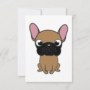 Tarjeta De Agradecimiento bulldog francés nuevo dibujo animado kawaii cervat