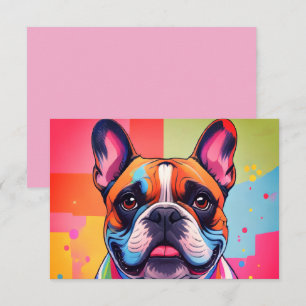 Tarjeta De Agradecimiento Bulldog Francés Popart French Bulldog