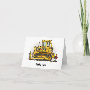 Tarjeta De Agradecimiento Bulldozer Dozer