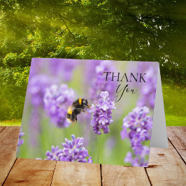 Tarjeta De Agradecimiento Bumblebee en Lavender