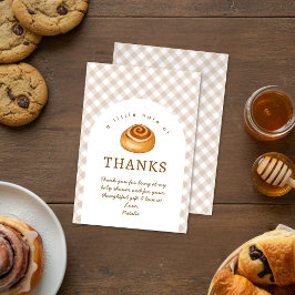 Tarjeta De Agradecimiento Bun In The Oven Baby Shower 