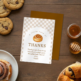 Tarjeta De Agradecimiento Bun In The Oven Baby Shower 