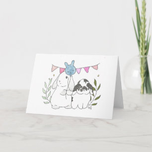 Tarjeta De Agradecimiento Bunnies Bonnie y Buddy Card