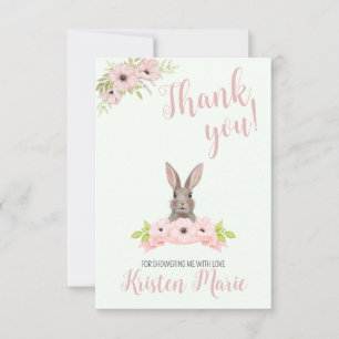 Tarjeta De Agradecimiento Bunny Baby Shower