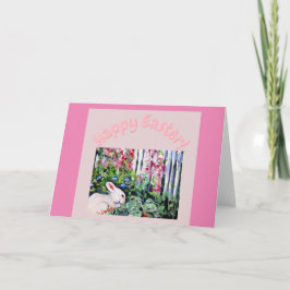 Tarjeta De Agradecimiento Bunny HAPPY EASTER folded greeting card