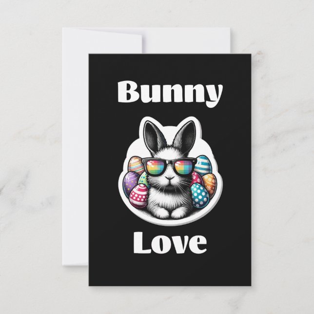 Tarjeta De Agradecimiento Bunny Love (Anverso)