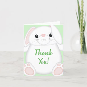 Tarjeta De Agradecimiento Bunny Rabbit Baby Shower