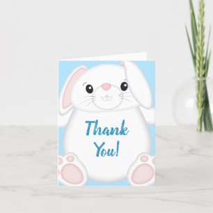 Tarjeta De Agradecimiento Bunny Rabbit Baby Shower Woodland