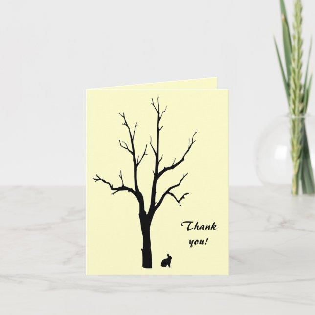 Tarjeta De Agradecimiento Bunny Thank You (Anverso)