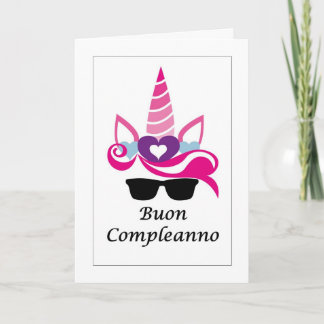 Tarjeta De Agradecimiento Buon Compleanno - Happy Birthday in Italian Card