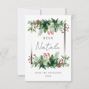 Tarjeta De Agradecimiento Buon Natale Holiday