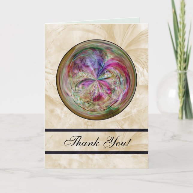 Tarjeta De Agradecimiento Burbuja abstracta multicolor Mandala (Anverso)