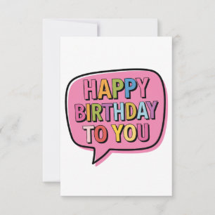 Tarjeta De Agradecimiento Burbuja de Feliz Cumpleaños