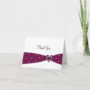 Tarjeta De Agradecimiento Burgundy Ribbon Gracias