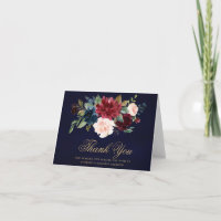 Burgundy Rojo Azul Marino Floral Rústico Boho Grac