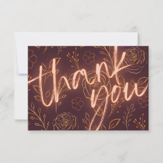 Tarjeta De Agradecimiento Burgundy wedding thank you cards