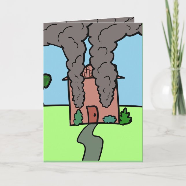 Tarjeta De Agradecimiento Burning Down The House cumpleaños card (Anverso)