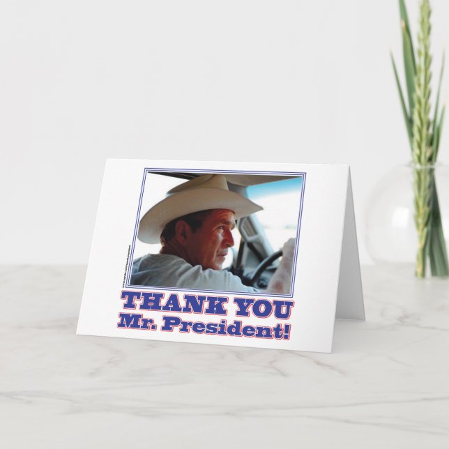 Tarjeta De Agradecimiento Bush-Gracias-You (Anverso)