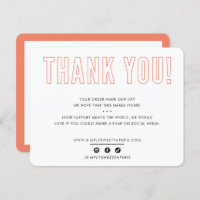 BUSINESS GRACIAS naranja de tipografía de esquema