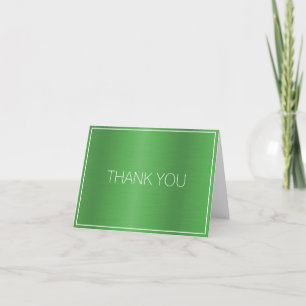 Tarjeta De Agradecimiento Business Grass Green