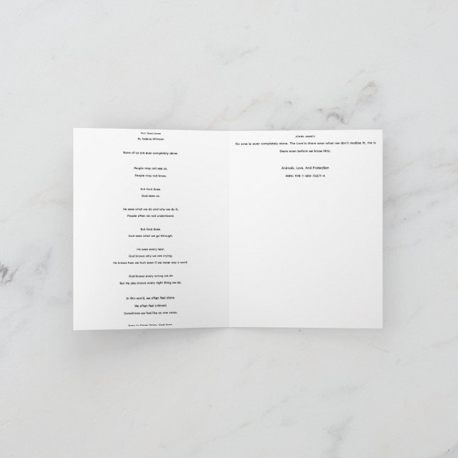 Tarjeta De Agradecimiento But God Does Poem, Photo, and Quote (Interior)