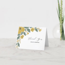 Tarjeta De Agradecimiento Butter Cup Boda amarillo moderno floral