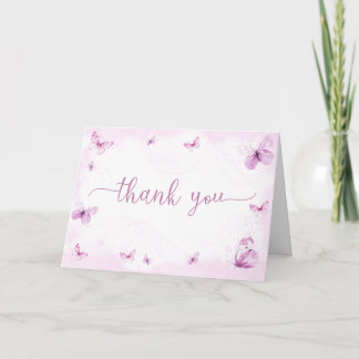 Tarjeta De Agradecimiento Butterfly Baby Shower Thank You Card