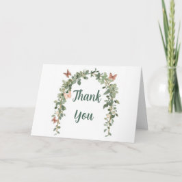 Tarjeta De Agradecimiento Butterfly Baby Sprinkle Thank You Card Boho Sage