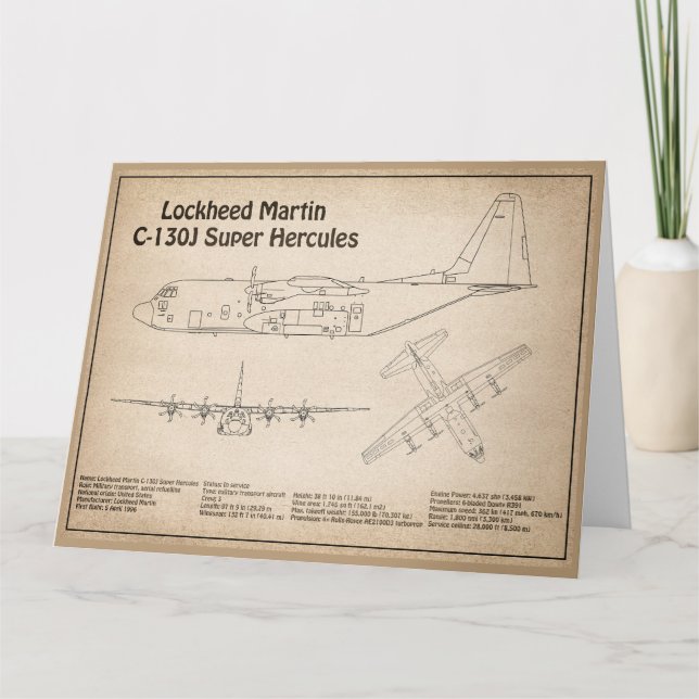 Tarjeta De Agradecimiento C-130 Hércules - Planes de Planes de Planes de Pla (Anverso)