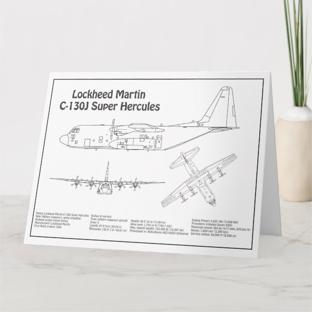 Tarjeta De Agradecimiento C-130 Hércules - Planes de Planes de Planes de Pla (Anverso)