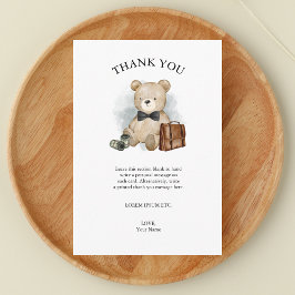 Tarjeta De Agradecimiento Caballero pequeño Baby Shower Teddy Bear