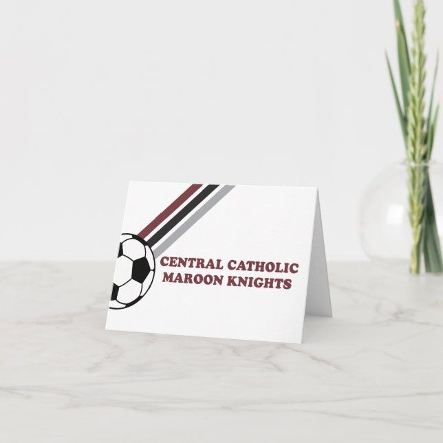Tarjeta De Agradecimiento Caballeros de la Maroon del fútbol (Anverso)