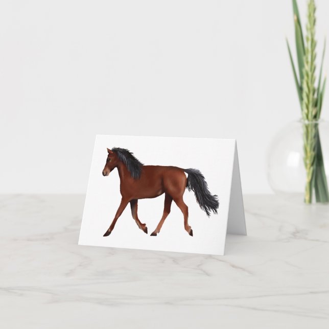 Tarjeta De Agradecimiento Caballo árabe (Anverso)