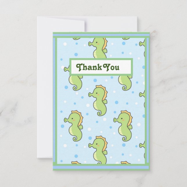 Tarjeta De Agradecimiento Caballo de mar (Anverso)