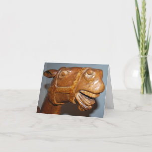 Tarjeta De Agradecimiento Caballo de Rockking Antiguo