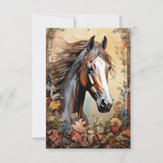 Tarjeta De Agradecimiento Caballo Pinto