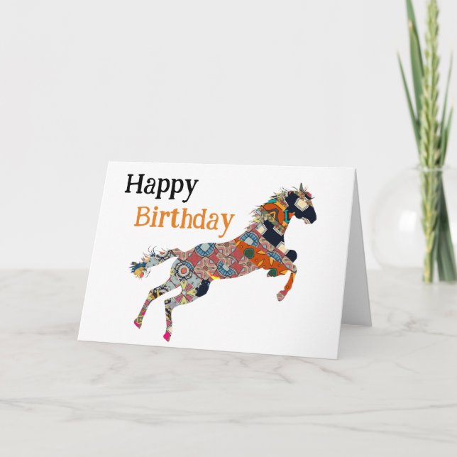 Tarjeta De Agradecimiento Caballo que salta (Anverso)