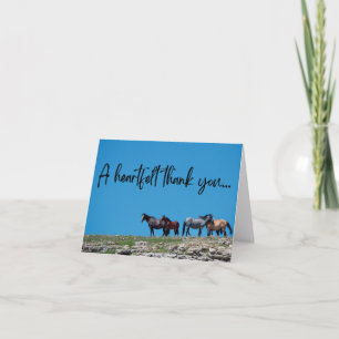 Tarjeta De Agradecimiento Caballo Salvaje Gracias