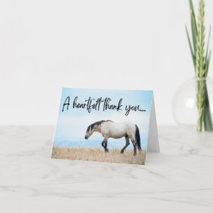 Tarjeta De Agradecimiento Caballo Salvaje Gracias