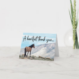 Tarjeta De Agradecimiento Caballo Salvaje Gracias