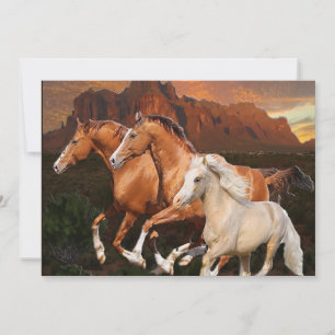 Tarjeta De Agradecimiento caballos salvajes de Arizona