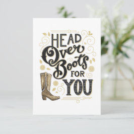 Tarjeta De Agradecimiento Cabecera Sobre Boots Para Usted