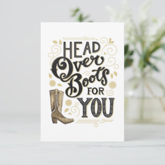 Tarjeta De Agradecimiento Cabecera Sobre Boots Para Usted