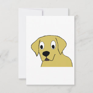 Tarjeta De Agradecimiento Cabeza de dibujo animado de labrador amarillo LR