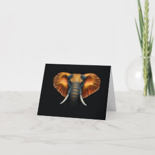 Tarjeta De Agradecimiento Cabeza de elefante africano