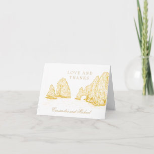 Tarjeta De Agradecimiento Cabo San Lucas   Boda de Destino   Gracias 